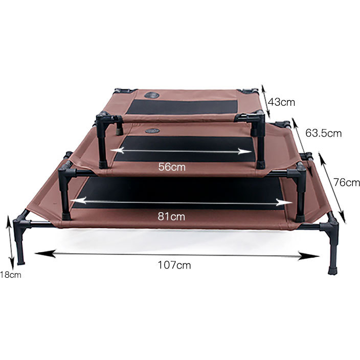 Sammenleggbar hundeseng med solskjerm