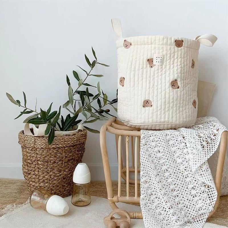 Oppbevaringskurv med bamser