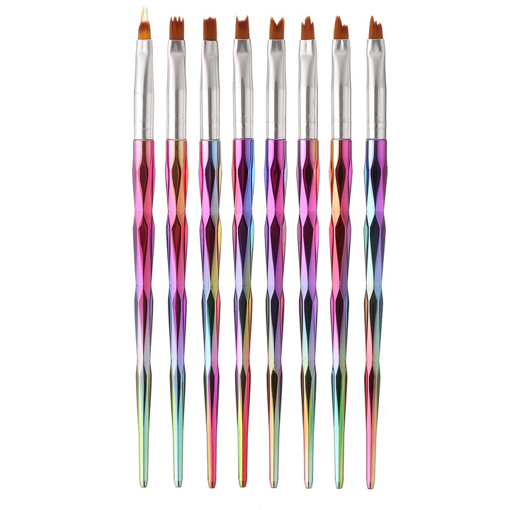 Fargerike pensler til negledesign