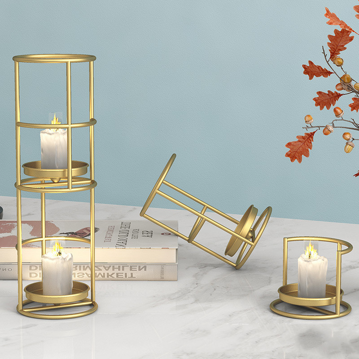 Lysestake for kubbelys i sort eller gull