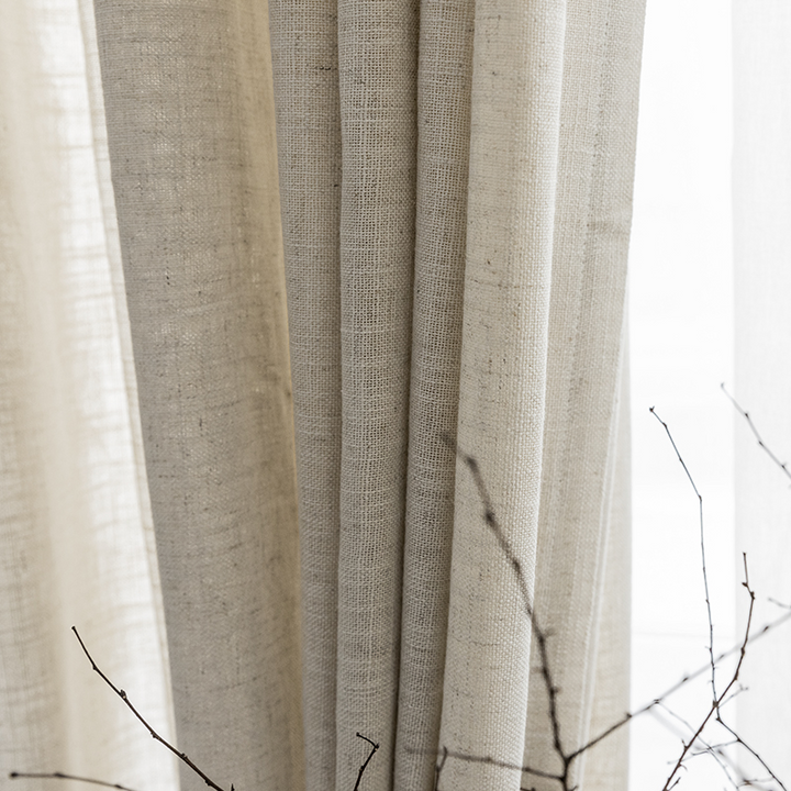 Gjennomsiktige lin-gardiner