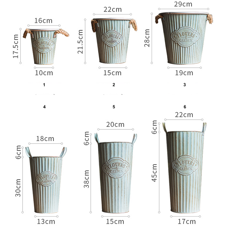 Vintage blomsterpotte i herlig farge