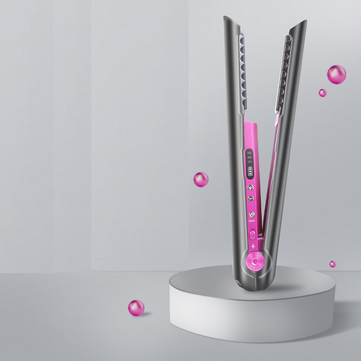 2i1 rettetang og krølltang - trådløs med stativ