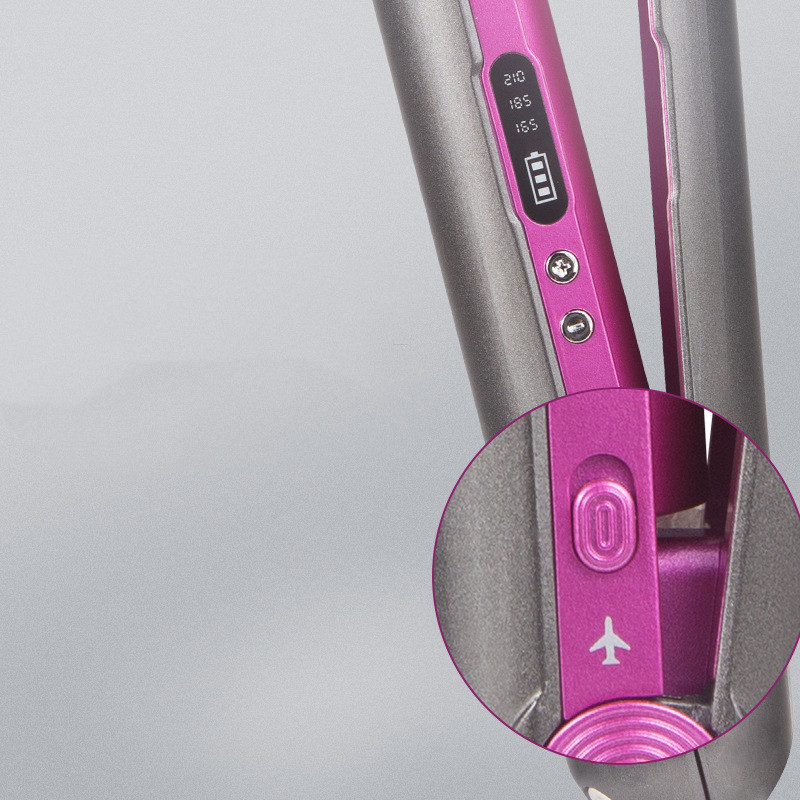 2i1 rettetang og krølltang - trådløs med stativ