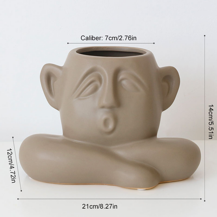 Dekorative blomsterpotter av keramikk