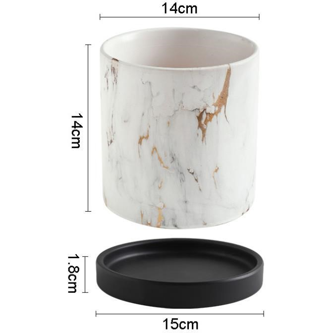 Dekorativ blomsterpotte i keramikk