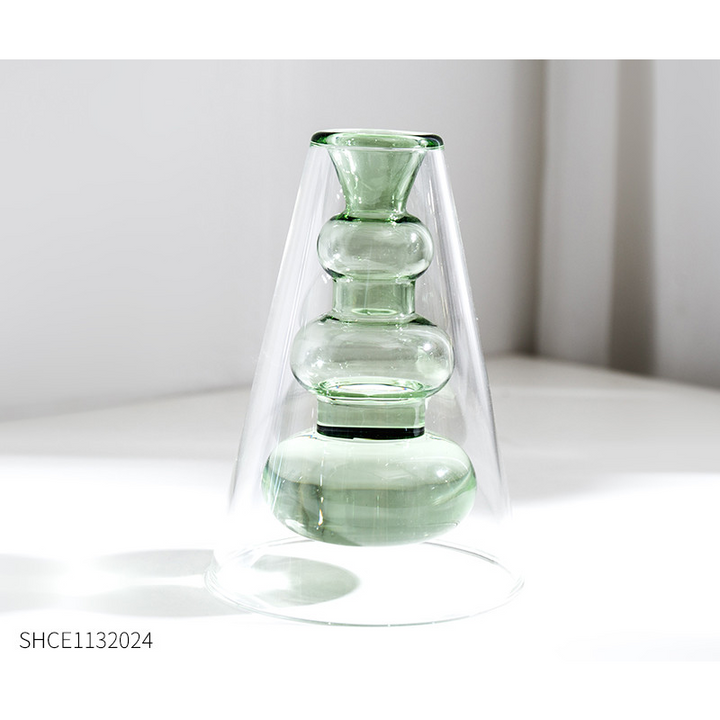 Fargerike vaser i glass