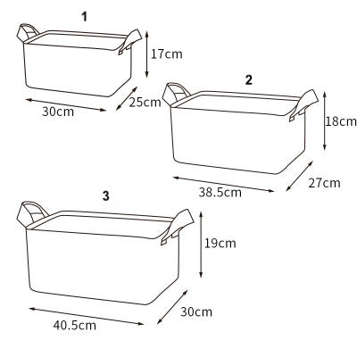 Oppbevaringskurv med håndtak