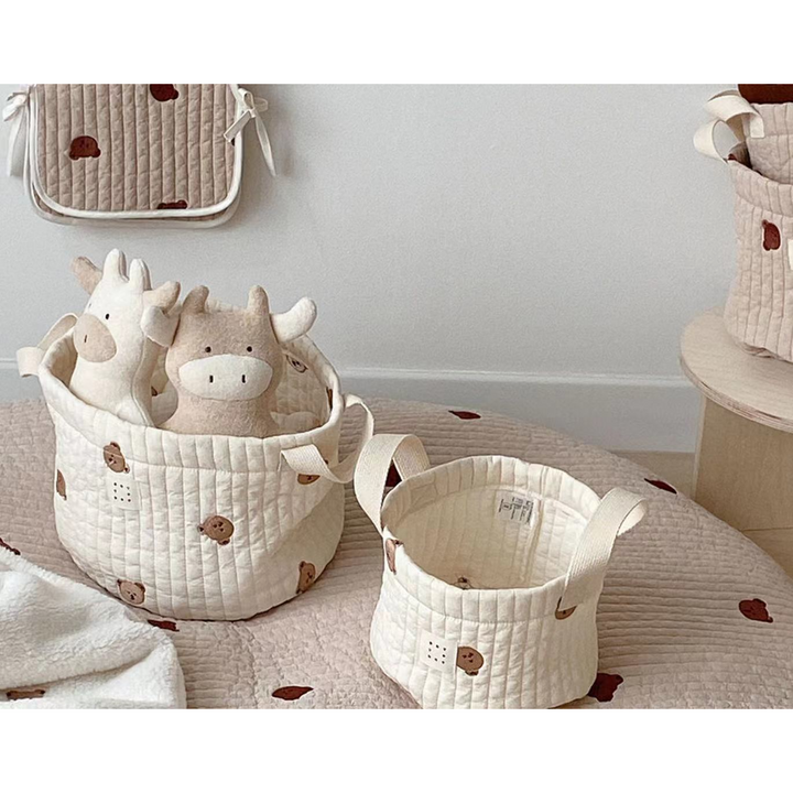 Oppbevaringskurv med bamser