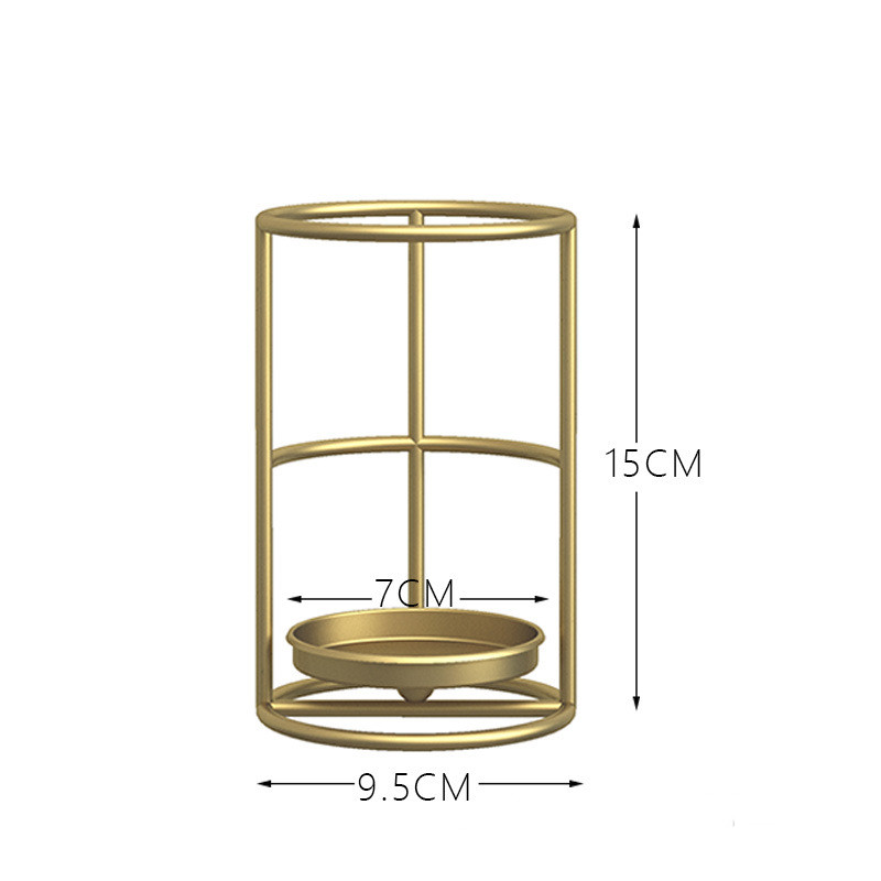 Lysestake for kubbelys i sort eller gull