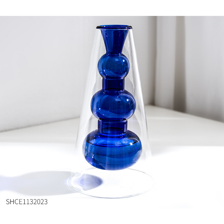 Fargerike vaser i glass