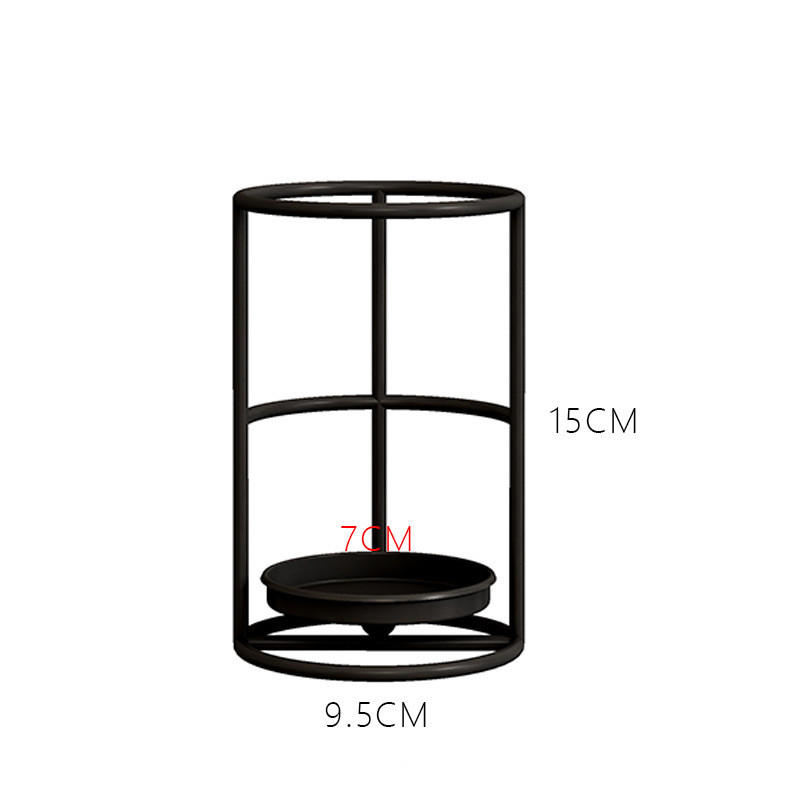 Lysestake for kubbelys i sort eller gull