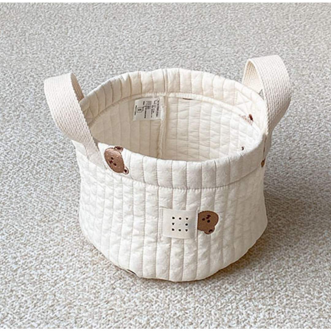 Oppbevaringskurv med bamser